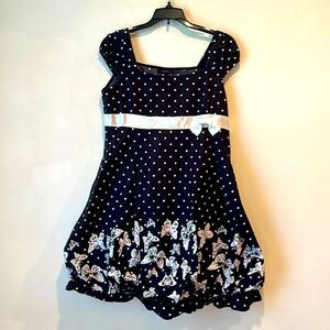 Veilond Black and White Poka Dot Dress Women's size L